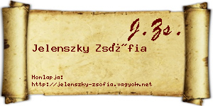 Jelenszky Zsófia névjegykártya